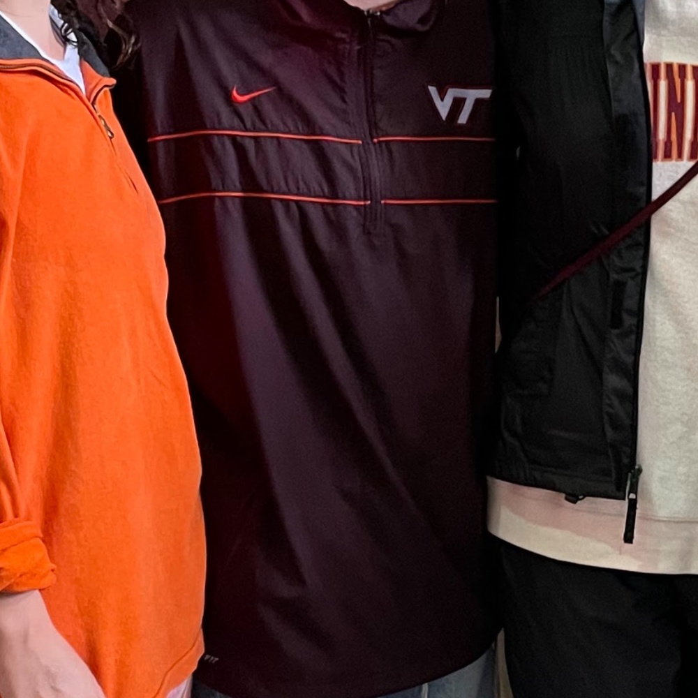 virginia tech rain jacket/quarter zip